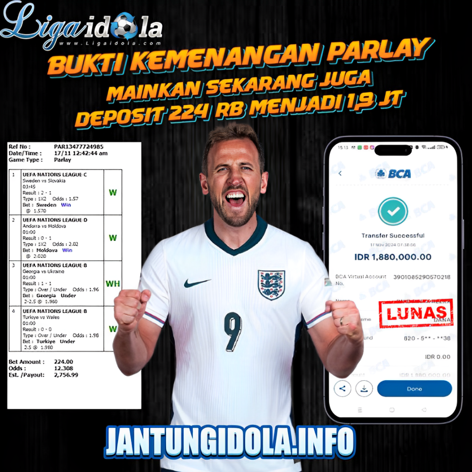 INFO KEMENANGAN PARLAY 17 NOVEMBER 2024